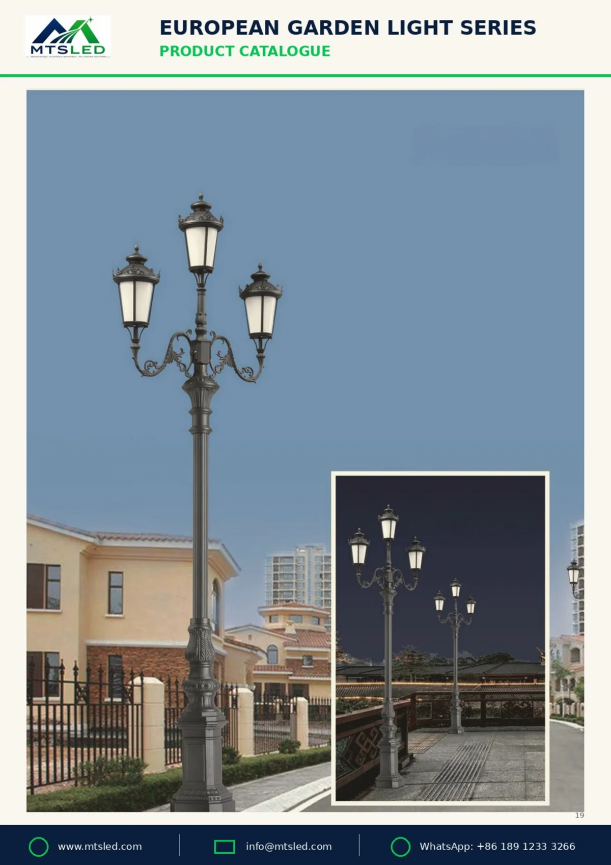 European Garden Light — Bollard Style