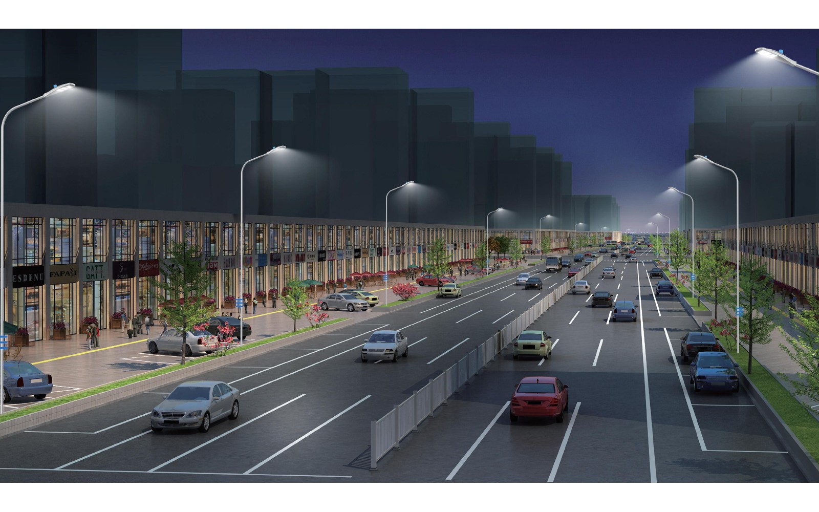 LED street lights for urban road lighting application