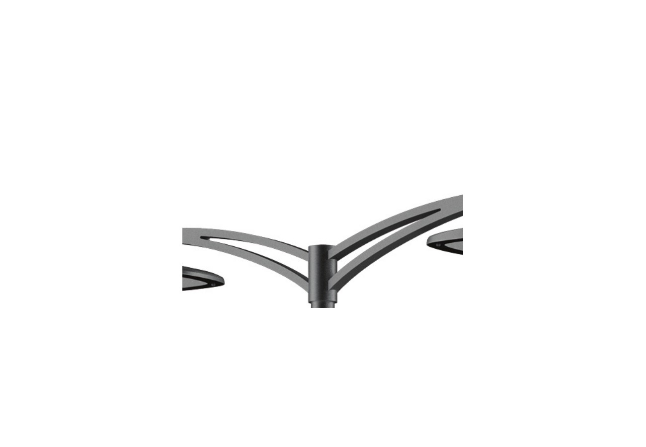 Modern double arm LED garden light for landscape lighting